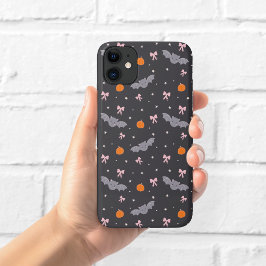 Capa Para iPhone 11 Estojo de telefone com padrão de morcego preto de