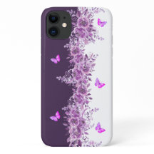 Estojo de Telefone Flores Botânicas de Lavanda