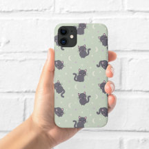 Estojo de telefone gato cinza fofo Sage