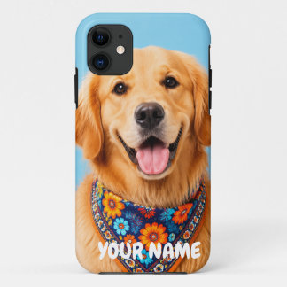 Capa Para iPhone 11 Estojo de Telefone Personalizado do Retriever Dour