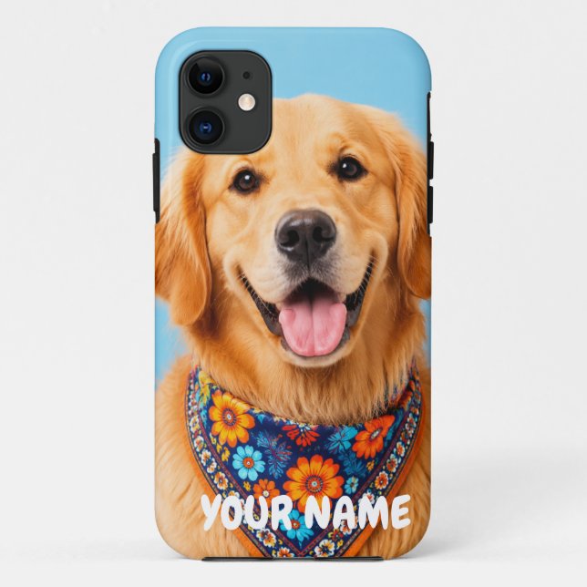 Capa Para iPhone 11 Estojo de Telefone Personalizado do Retriever Dour (Verso)