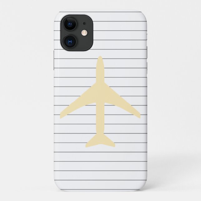 Capa Para iPhone 11 Estojo para iPhone 11 Avião Piloto Aviação Voando (Verso)