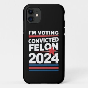 Capa Para iPhone 11 Estou votando no condenado pro Trump 2024