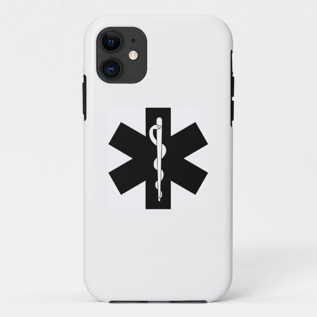 Capa Para iPhone 11 Estrela do paramédico do EMS EMT (Verso)