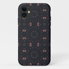 Capa Para iPhone 11 Estrelas e Padrão de Espaçonave Única