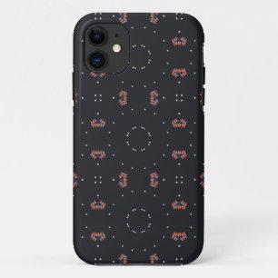 Capa Para iPhone 11 Estrelas e Padrão de Espaçonave Única