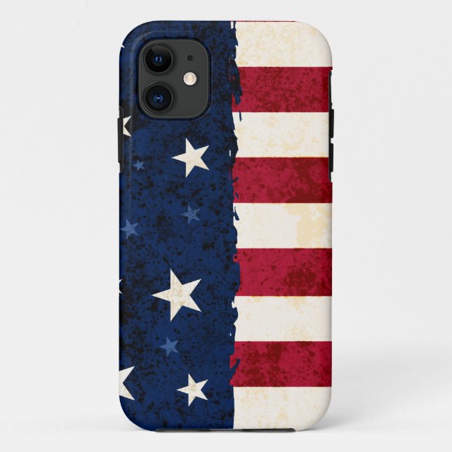 Capa Para iPhone 11 Estrelas & listras patrióticas (Verso)