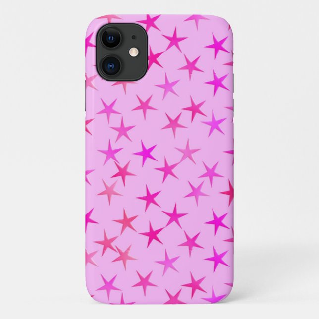 Capa Para iPhone 11 Estrelas satíricas, orquídea rosa pálido (Verso)