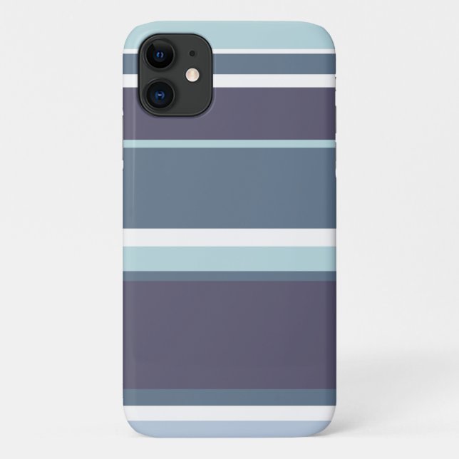 Capa Para iPhone 11 Estrias de cinza azul (Verso)