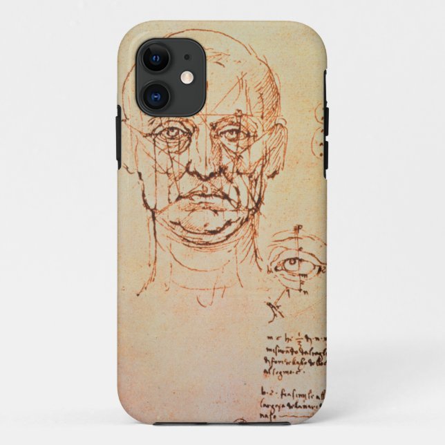 Capa Para iPhone 11 Estudos das proporções da cara e do olho, 14 (Verso)