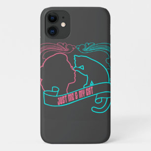 Capa Para iPhone 11 eu adoro gato, só eu e meu gato