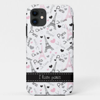 Capa Para iPhone 11 Eu amo a capa de telefone do iPhone 5 de Paris