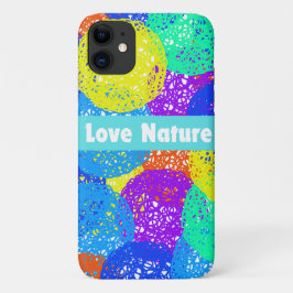 Capa Para iPhone 11 Eu Amo Arte de Tipografia da Natureza