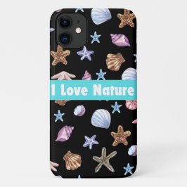Capa Para iPhone 11 Eu Amo Arte Tipográfica da Natureza