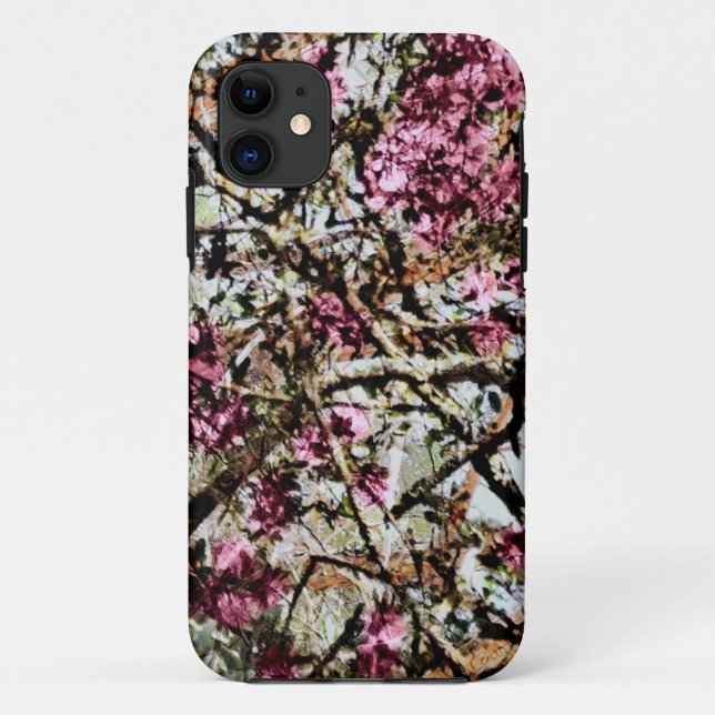 Capa Para iPhone 11 Eu amo Camo cor-de-rosa (Verso)