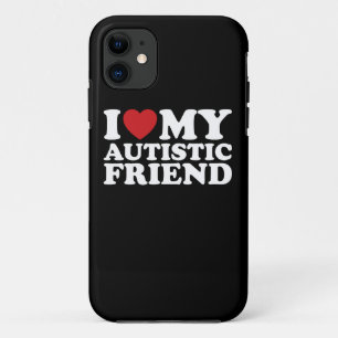 Capa Para iPhone 11 Eu Amo Meu Amigo Autista Coração do Autismo