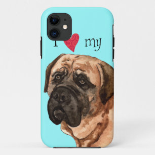 Capa Para iPhone 11 Eu amo meu Mastiff
