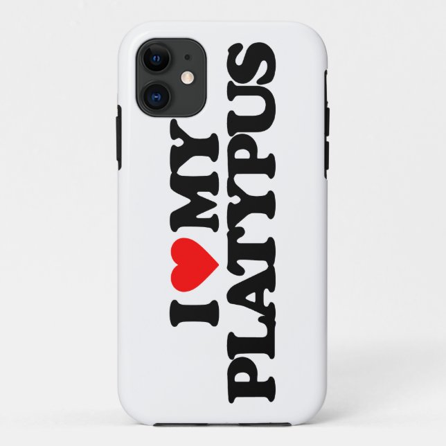 CAPA PARA iPhone 11 EU AMO MEU PLATYPUS (Verso)