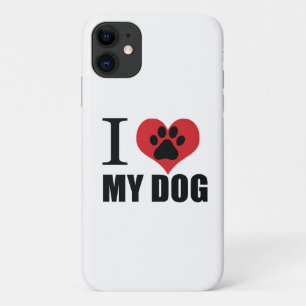 Capa Para iPhone 11 Eu amo meu travesseiro decorativo de cachorro