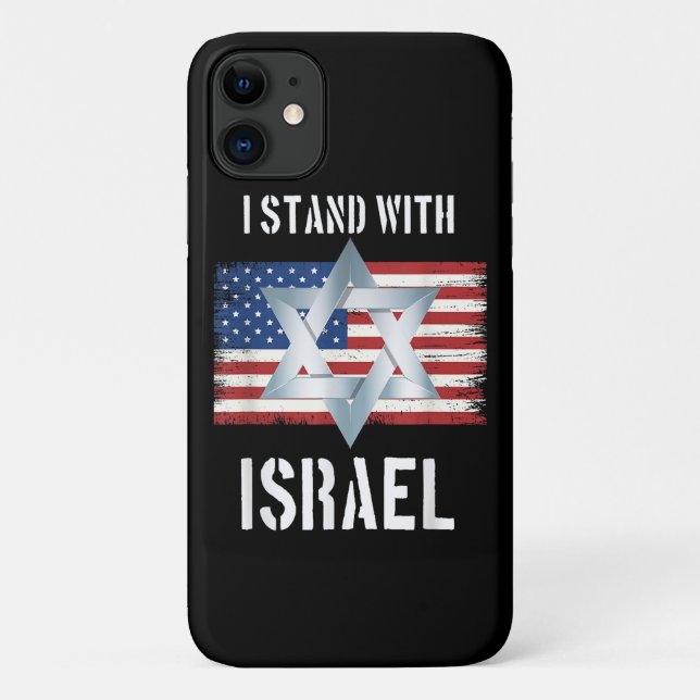 Capa Para iPhone 11 eu apoio israel (Verso)