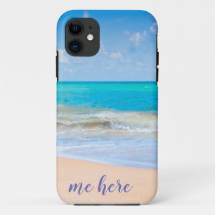 Capa Para iPhone 11 Eu aqui na praia