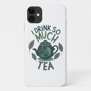 Capa Para iPhone 11 Eu Bebo Tanto Chá, Chaleira Fofa