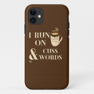 Capa Para iPhone 11 "EU CORRO NO CAFÉ E SENHAS", trocadilho de café