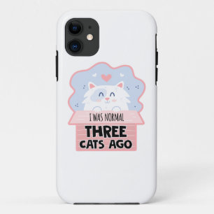 Capa Para iPhone 11 Eu Era Normal Há Três Gatos