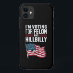 Capa Para iPhone 11 Eu estou votando no Felon e no Hillbilly 2024 Pro<br><div class="desc">Estou votando no Felon e no Hillbilly 2024 Pro Trump Meme</div>