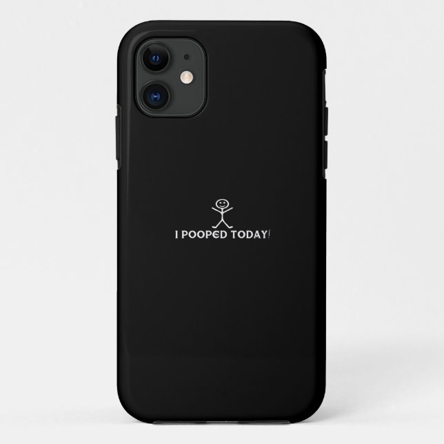 Capa Para iPhone 11 eu fiz cocô hoje (Verso)