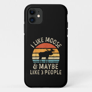 Capa Para iPhone 11 Eu Gosto de Alces E Talvez Goste de 3 Pessoas Cerv