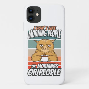 Capa Para iPhone 11 Eu não gosto de pessoas matinais ou manhãs ou pess