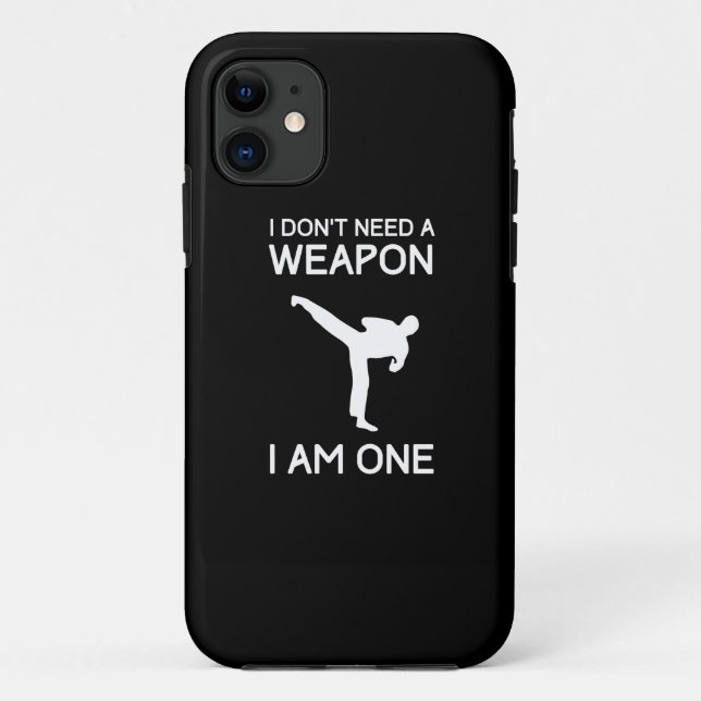 Capa Para iPhone 11 Eu não preciso uma arma (Verso)