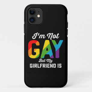 Capa Para iPhone 11 Eu não sou Gay, mas minha Namorada é um orgulho LG