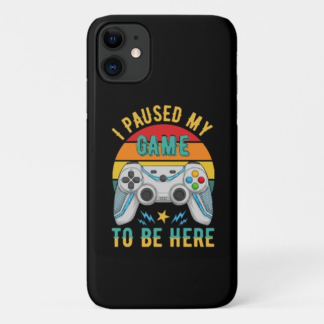 Capa Para iPhone 11 eu pauseei meu jogo (Verso)