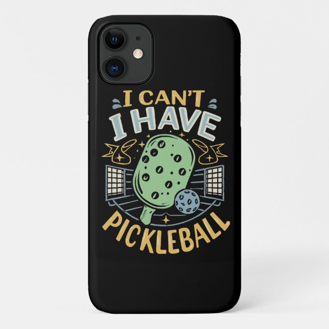 Capa Para iPhone 11 Eu posso comer picleball (Verso)