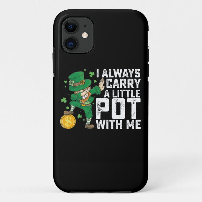 Capa Para iPhone 11 Eu Sempre Levo Um Pequeno Pote Comigo St Patrick's (Verso)