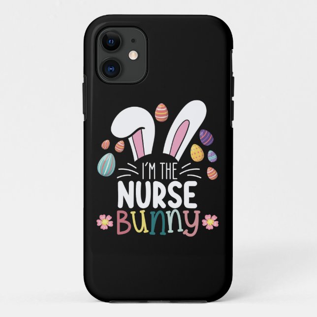 Capa Para iPhone 11 Eu sou a enfermeira Páscoa coelhada (Verso)