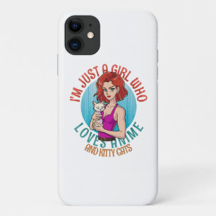 Capa Para iPhone 11 Eu Sou Apenas uma Garota que Ama Gatos