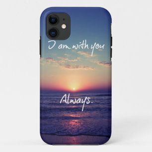 Capa Para iPhone 11 Eu sou com você sempre verso da bíblia