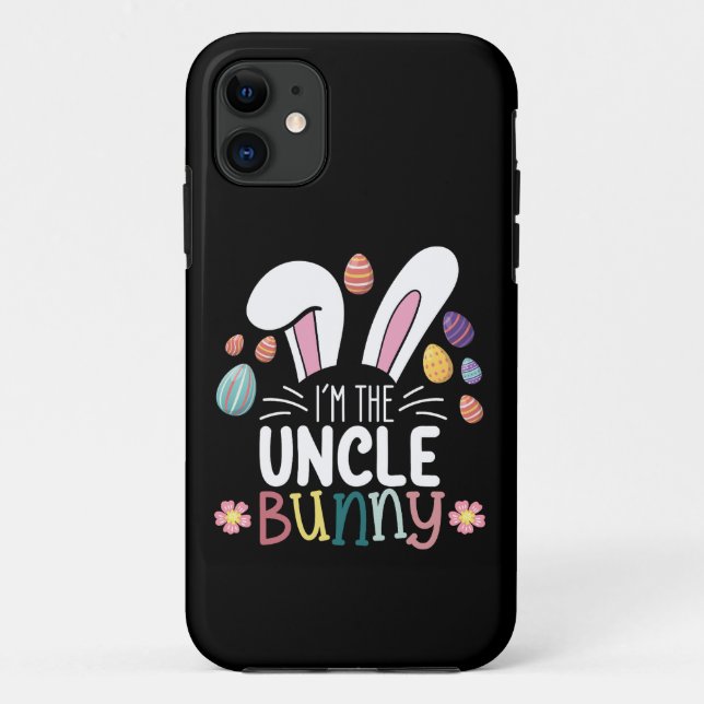 Capa Para iPhone 11 Eu sou o Tio Bunny Páscoa Correspondente (Verso)