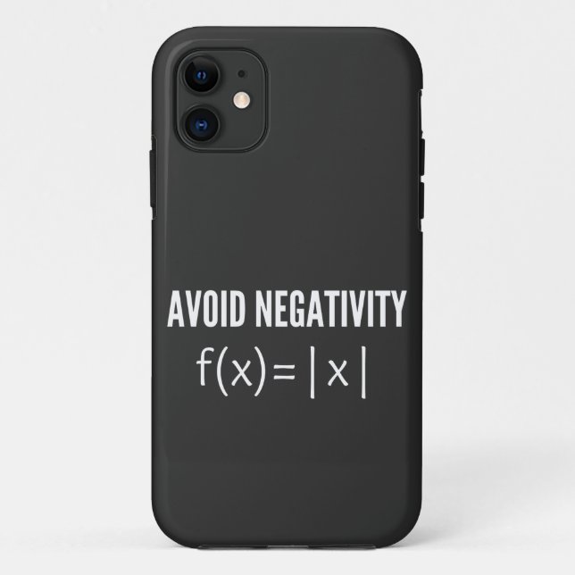 Capa Para iPhone 11 evitar equação matemática negativa (Verso)