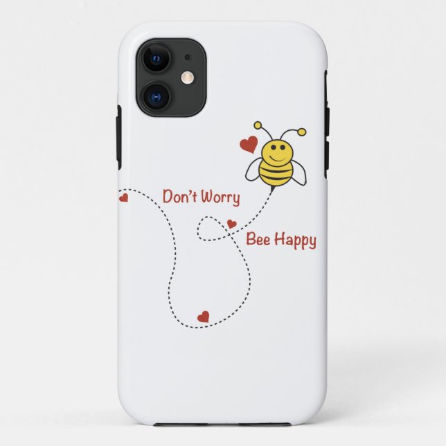 Capa Para iPhone 11 Exemplo feliz da abelha (Verso)