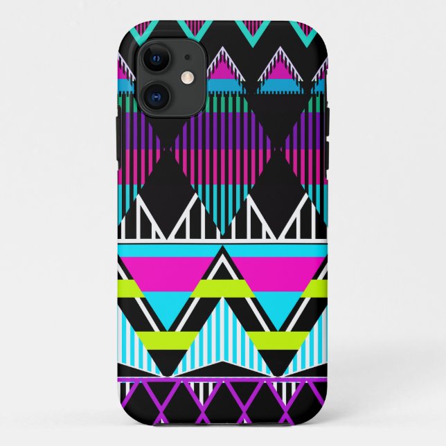 Capa Para iPhone 11 Exemplo inspirado tribal de néon da case mate do (Verso)