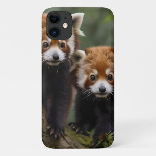 Capa Para iPhone 11 Exploradores de Árvore: Pandas Vermelhas Bebidas O
