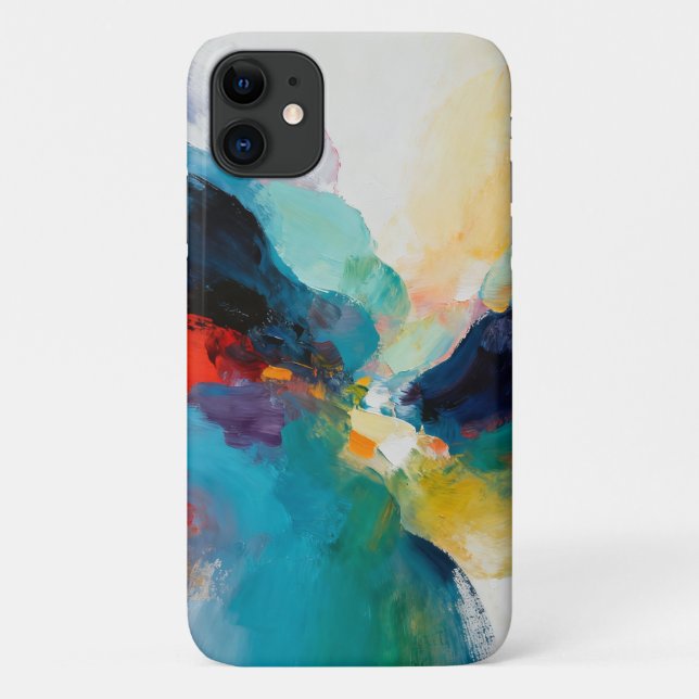 Capa Para iPhone 11 Expressão de Abstrato vibrante (Verso)
