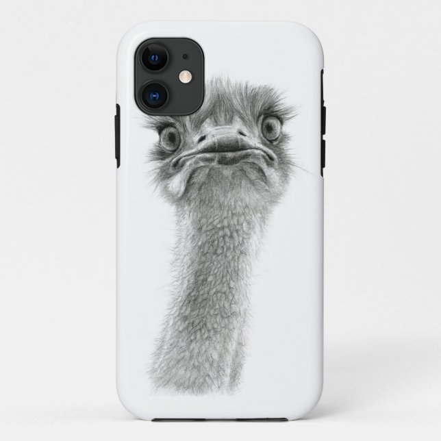 Capa Para iPhone 11 Expressão sk053 da avestruz (Verso)
