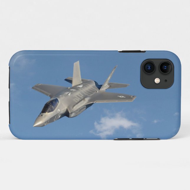 Capa Para iPhone 11 F-35 Relâmpago II Pantera Jato no Céu (Verso (horizontal))