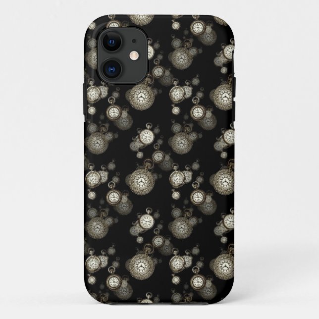 Capa Para iPhone 11 Face de relógio impressa - acessório com padrão st (Verso)