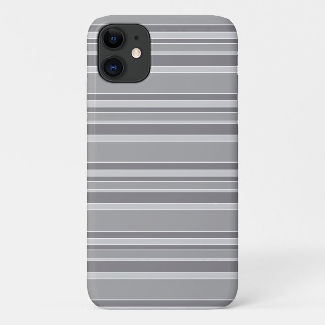 Capa Para iPhone 11 faixas de cinza (Verso)